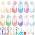 INFUNLY 12 Sets DIY Colorful Mini Dream Catcher Kit with Instruction Small Dream Catcher Kit for Starters Boho Handmade Dreamcatcher Making Set for Adults for Bag Pendant Wall Hanging Home Car Decor
