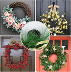Linwnil 2 Pack Magnetic Wreath Hanger Wreath Holder Wreath Hanger Hook for Metal Front Door for Christmas Decorations