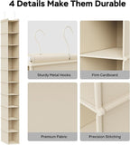MAX Houser 10-Shelf Hanging Shoe Shelf Organizer, Hanging Shoe Storage for Closet,Pack of 2(Beige)