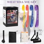 Resistance Bands for Working Out, Pull Up Assistance Bands, Exercise Workout Bands for Men & Women, Gym Bands with Door Anchor & Handle, Stretching Bands for Physical Therapy, Muscle Training