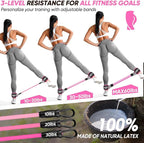 Ankle Resistance Bands with Cuffs, Workout Sets for Women, Resistance Bands for Working Out, Exercise Band for Leg Booty, Home Gym Workout Equipment, Ankle Weights Fitness Band Set