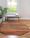 Unique Loom Barista Collection Area Rug - Icatu (6' 1" Octagon, Beige/Brown)