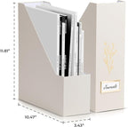 Beautiful Magazine Holder Set of 3 - Sturdy File Holder to Organize Your Desk Or Shelves - The Perfect Office Storage to Effortlessly Organize Your Paperwork/Files, Magazines, Books Or Binders