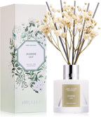 Airkeep Reed Diffuser Set, 3.38 fl oz (100 ml) - Jasmine Lily Lemon Oil Diffusers with 8 Reed Sticks, Home Fragrance Reed Diffuser for Bathroom Shelf Decor