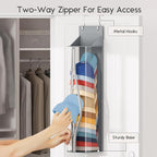 Hat Rack for Door and Closet – Large Capacity Hanging Hat Rack Organizer Holds 30-35 Caps, Over the Door Hat Storage Organizer for Bedroom, Entrance or Dorm, 2 Pack, Grey