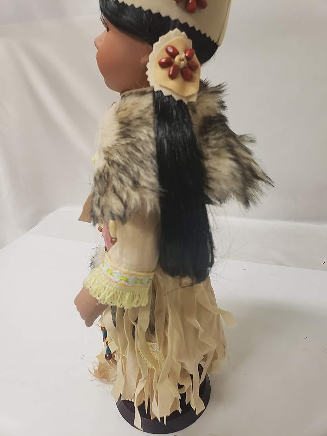 KINNEX COLLECTIONS SINCE 1997 16" Collectible Native American Indian Porcelain Doll (AYASIA) D16665