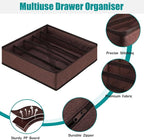 Bra Storage Drawers Organizer for Clothing Underwear Drawer Organizer Dividers Foldable Storage Cube Bins for Bra,Socks, Underwear,3 Pack （Coffee）