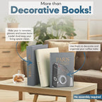 Faux Book Storage Box Set (Set of 3) – Decorative Faux Books with Hidden Storage for Coffee Table Decor, Bookshelf or Mantle – Linen Decorative Book Boxes – Aesthetic Decor for Homes
