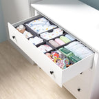 8 Pack Drawer Organizer for Baby Clothes, Foldable & Washable Bins - Perfect for Nursery & Dresser Organization, Grey - Durable Storage Solution for Baby Essentials, Socks,
