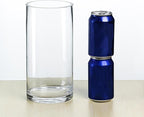 CYS Excel Glass Cylinder Vase (H:10" D:5") | Multiple Size Choices Glass Flower Vase Centerpieces | Hurricane Floating Candle Holder Vase