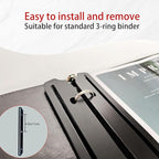 24Pcs Magazine Holder For Binder, 3 Hole Punched，Magazine Organizer, 3 Ring Binder Insert Strips, Organizer, Storage, Black