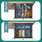 BOPART 25PCS Drawer Organizer Set, Interlockting Desk Drawer Storage Bins Trays for Organizing Cosmetics Jewelries or Gadgets at Office, Bathroom Vanity or Garage Junk Drawer Organization