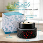 VICTORIA AROMA Cearmic Wax Melt Warmer - 7 Colors Changing LED Light Candle Wax Warmer for Scented Wax, Electric Fragrance Wax Melter for Home, Office, Bedroom Decor, and Gifts