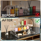 Clear Acrylic Display Risers – 3-Tier Shelf Stand for Cupcakes, Perfume, Figures, Collectibles & Desserts – Decorative Organizer for Party, Vanity, or Retail Display(Large)