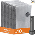 Vacuum Storage Bags Jumbo with Wireless Charging Air Pump, 10 Pack Vacuum Seal Bags 27.6x39.4 inches, Compression Bags for Blankets, Comforters, Pillows, Bedding,Down Jacket, Clothes Storage