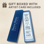 Sparkling Art Glass Mezuzah - Easy Mount Indoor or Outdoor - Weatherproof Metal Case - Gift Box and Non-Kosher Scroll Included - Hand Made in USA - Guaranteed for Life! (Deep Cobalt)