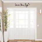 Dripykiaa Love You Bye Wood Sign Home Decor Boho Decor Wall Decor Express Love and Warm for Your Family Lovers Wall Art Gift Hallway Entryway Door Valentine Decorations for Home