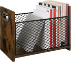 YINMIT Magazine Holder, Magazine Rack for Desktop and Home Office, Farmhouse File Storage Basket for Letters, Magazines, Books, Newspapers (Large)
