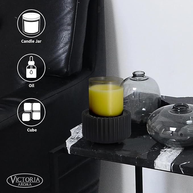 VICTORIA AROMA Ceramic Wax Melt Warmer 3-in-1 Candle Wax Warmer for Scented Wax Melter Electric Fragrance Wax Burner for Home Office Bedroom Gift & Decor…