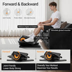 Under Desk Elliptical Machine, Electric Seated Pedal Exerciser, Mini Elliptical Leg Exerciser with Remoter, 12 Level Speeds, Forward & Reverse Direction, Manual & Auto Mode for Home Office