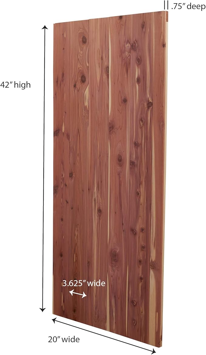 Household Essentials Cedar Fresh Cedar Panels for Closet 2 Pack, Bracket-Free with a Variety of Potential Uses, Natural