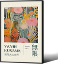 Abstract Yayoi Kusama Posters Japanese Wall Art Vintage Tokyo Aesthetic Prints Yayoi Kusama Inspired Japanese Gallery Wall Art for Stylish Room Bedroom Living Room Decor 20x30in Black Framed