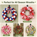 Heavy Duty Magnetic Wreath Hanger, Strong Magnetic Hooks for Front Door, Holds 10 lbs, No-Scratch, Versatile Wreath Hook for All Season Decor, Kitchen, Fridge, Garage (Black, 2 Pack)