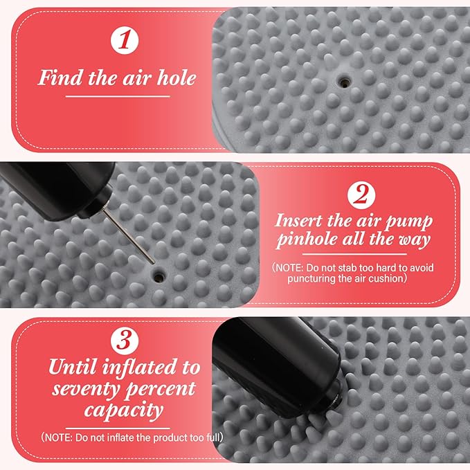 Libima 8 Pcs Wiggle Seat Inflated Wobble Cushion Sensory Seat Flexible Balance Board Balance Disc for Men Women Physical Exercise Improving Posture Home Office