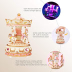 LOVE FOR YOU Gift-Wrapped Musical Carousel Music Box Color Lights Merry Go Round Horses Unicorn Decor Gifts for Girls and Daughter Granddaughter Niece Women Kids Christmas Birthday