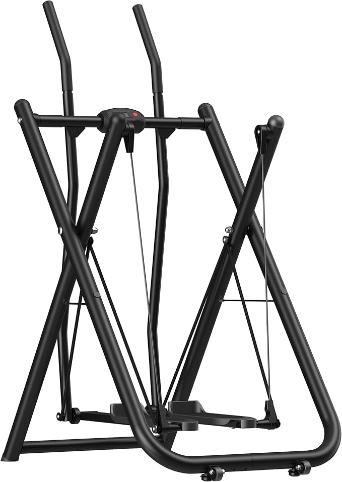 Air Walk Elliptical Glider Machine - 600LBS Capacity, Fully Assembled Low-Impact Design for Home Gym Cross-Training Arm & Leg Cardio Workout-New Version
