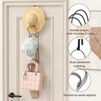 LINFIDITE 10 Pack Hat Rack for wall hat organizer for baseball caps Over Door cap hat hook storage holder hanger display Closet wig stand storage w Hanging Hook Black