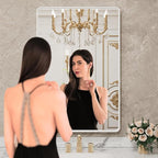LOAAO 30x36 Inch White Metal Framed Bathroom Mirror for Wall, White Bathroom Vanity Mirror Farmhouse, Large Rounded Rectangle Mirror, Anti-Rust, Tempered Glass, Hangs Horizontally or Vertically