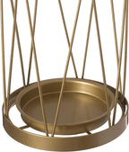 Vintiquewise Gold Umbrella Holder Stand for Entryway, Indoor & Outdoor Vertical Cane Stand with Drip Water Tray, Umbrella Stand Indoor