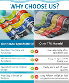 Resistance Bands for Working Out, Exercise Bands with 5 Resistance Levels, Natural Latex Resistance Bands Designed for Home Fitness, Strength Training and Flexibility Exercises