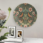 Christmas Ceramic Decorative Plate for Display William Morris Forest Flowers And Birds Household Kitchen Supplies Wall Hanging Decorative Plate with Display Stand Customize Gifts for Women, More Size