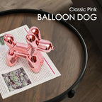Notakia Cute Ceramics Balloon Dog Statue Crafts Living Room Desktop Decorations,Handmade Modern Small Ceramic Animal Statue Ornament Home Decor Accents
