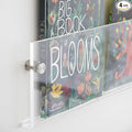 4-Pack 17" Acrylic Magazine Holder Vinyl Records Holder, Display Floating Bookshelves Wall Mounted, Hanging Nursery Book Shelves for Waiting Room, Living Room, Office