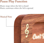 Cant Help Falling in Lov Wind Up Wooden Music Box, Vintage Musical Gifts for Birthday Christmas Valentine's Day Anniversary (Rosewood)