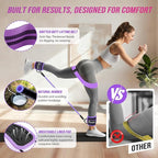 WOQQW Resistance Bands Set - Ankle Resistance Bands with Cuffs for Legs & Glute Workout, Fabric Booty Bands for Women, Home Gym Exercise Equipment for Hip, Pilates, Fitness, Yoga, Physical Therapy