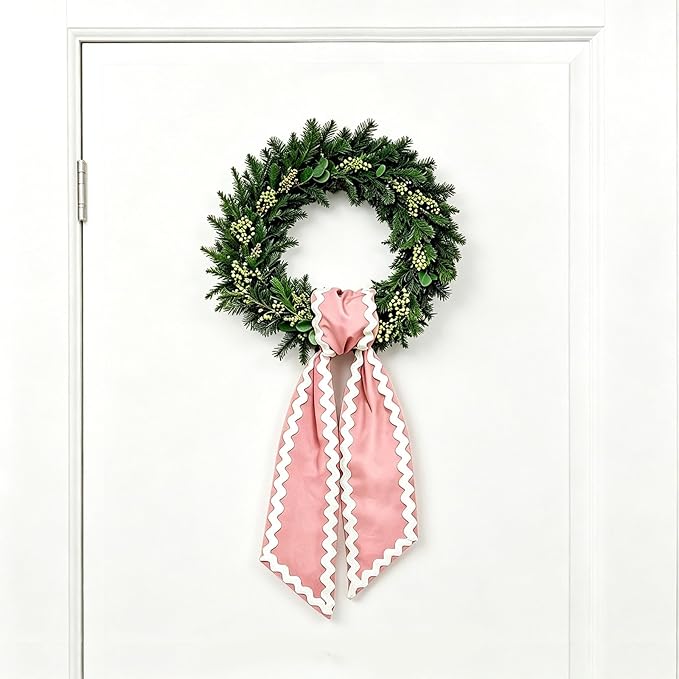 of Decorative Door Swag with Beautiful Scalloped Design Instantly Brightens Entryways and Living Space Trim Garlands Ribbons