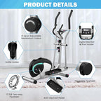 Elliptical Exercise Machine, Dripex Magnetic Elliptical Machine for Home, Hyper-Quiet Elliptical Training Machines w/ 6KG Flywheel, 8 Resistance Levels, Pulse Monitor, LCD Monitor, Device Holder