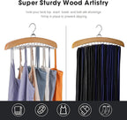 Tie Hanger 2 PCS 24 Hooks Tie Racks for Men Closet, Tie Rack with Upgraded 360°Rotating,Tie Hangers for Men,Tank Top Hanger,Neck Tie Organizer,Belts Scarves Accessories for Bras,Tank Tops