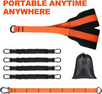 Pull Up Assistance Bands 65-260lbs, 4 Heavy Duty Pull Up Resistance Bands with Fabric Feet/Knee Rest for Pull Up Bar, Body Strength Training, Home Gym Fitness