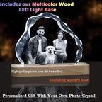 3D Crystal Photo,Anniversary Personalized Gift for Women, Wife, Mom,Husband,Grandma.Customized Birthday,Memorial Gifts,Custom Photo in Crystal