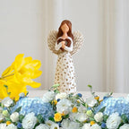 Remembrance Angel Figurines,Sympathy Gift for Loss of Loved One, Memorial Keepsake for Women - Sculpted Hand-Painted Figurine to Hold Each One Safely in Your Heart, Grief Gifts embracing Willow Heart