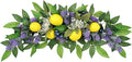 23.6 Inch Artificial Lemon Swag, Decorative Fruit Swag with Lavender, Yellow Lemon & Green Leaves, Spring Summer Floral Swag Door Swag for Front Door Wall Window Wedding Home Decor
