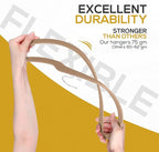 50 Pack New Premium Quality Velvet Hangers Ultra Thin Non Slip Adult Felt Space Saving Hangers for Closet Heavy Duty Coat Pants Dress Hangers 360° Swivel Hook Hold Upto 10 lbs Warm Taupe