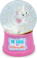 Disney Aristocats Marie Je Suis Adorable Light-Up Adult Snow Globe with Swirling Glitter Display Piece | 6 Inches Tall