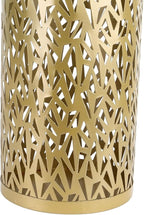 BEIJIALY Metal Umbrella Holder, Umbrella Stand Rack for Entryway, Metal Hollowed Freestanding Round Umbrella Holder Organizer Bin for Home Hotel Office Decor(Gold Medium)