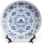 Chinese Style Blue And White Pattern-Q9 Bone China Decorative Plate, 10inch Wall Art Home Decor